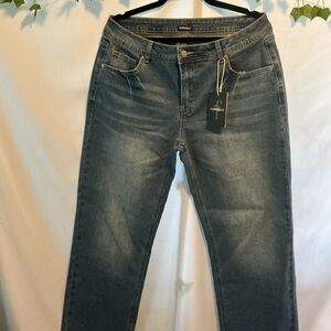 Flamingals Jeans Women's Boyfriend Jeans in Washed Blue